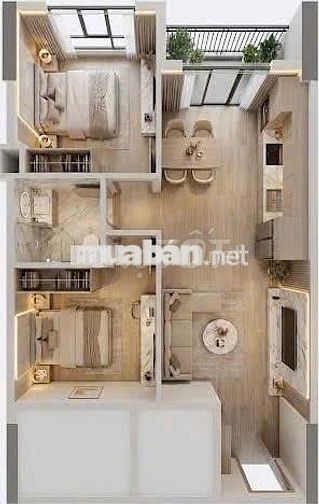 CĂN HỘ 2 PHÒNG NGỦ GIỮA TRUNG TÂM TP CẦN THƠ