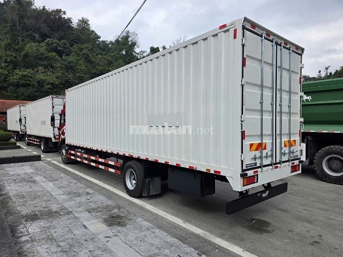 Xe tải thùng container, mui bạt, dài 9m9 4x2 dongfeng x3 – 180hp & 230