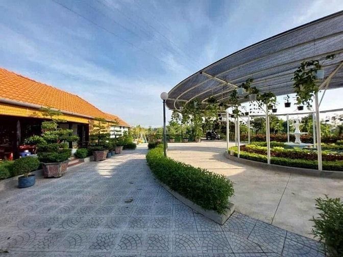 BÁN GẤP NHÀ VƯỜN SINH THÁI HẬU NGHĨA  ĐỨC HÒA, LONG AN (NAY THUỘC TÂY 
