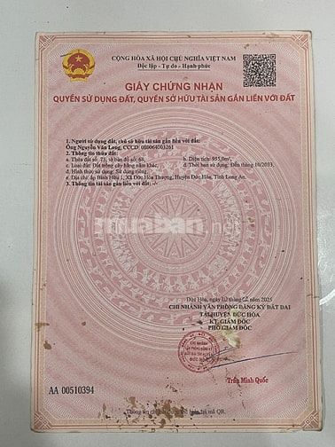 Bán đất mặt tiền đường 823D - 6.7 Tỷ còn thương lượng.