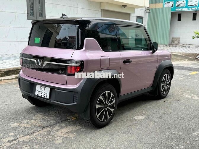 Xe điện VinFast VF3 2025 Hồng tím mua pin