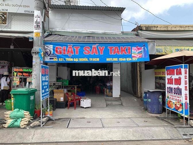 Tiệm giặt 643 Trần Đại Nghĩa , ngay chợ đảo Cho thuê phía trước mua bá