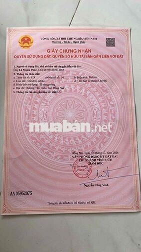 đất nền thạnh phú, phường tân triều, đồng nai