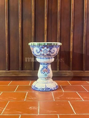 Cơ sở chậu hoa Thế Sơn - chậu hoa dán sành sứ - chậu khảm sành - cẩn m