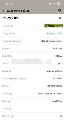 Biển số ô tô Sài Gòn 51L-222.83(Mãi Phat Tài)