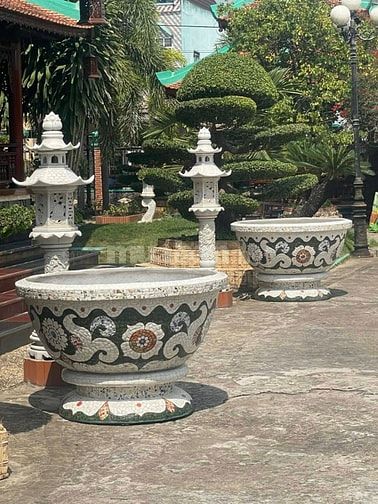 Cơ sở chậu hoa Thế Sơn - chậu hoa dán sành sứ - chậu khảm sành - cẩn m