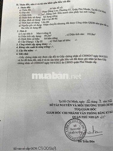 GIẢM SÂU 500TRIỆU! CẦN BÁN NHANH NHÀ HXH PHAN ĐĂNG LƯU, PN. GIÁ 5TỶ080