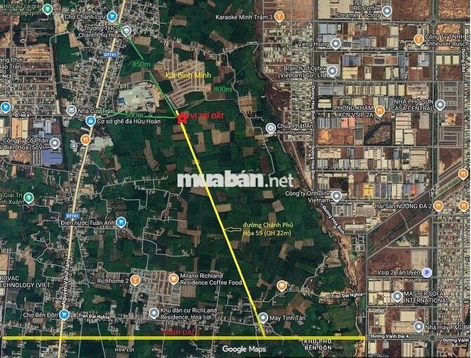 ĐẤT PHƯỜNG CHÁNH PHÚ HÒA CẦN BÁN, 550M2, CHÍNH CHỦ