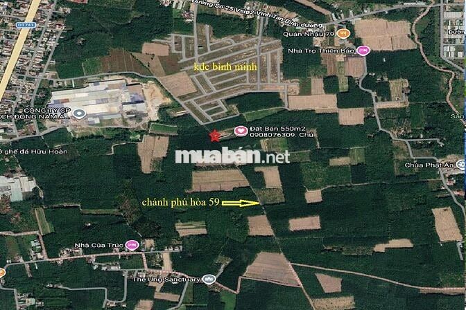 ĐẤT PHƯỜNG CHÁNH PHÚ HÒA CẦN BÁN, 550M2, CHÍNH CHỦ