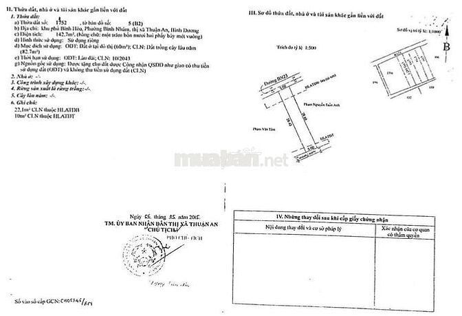 ĐẤT BÌNH NHÂM 23 ,LÁI THIÊU ,TP HCM 