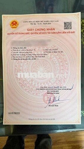 chính chủ Bán Lô Đất 126m Xã Kim Tân ,Kim Sơn ,Ninh Bình