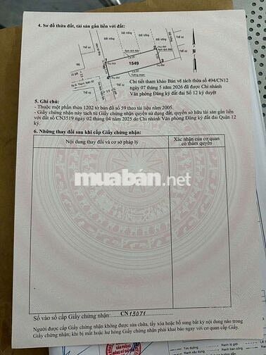 ĐẤT TX52, DT:56m2, SỔ HỒNG RIÊNG, CHỈ 2.3 TỶ