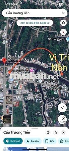 Nền Thổ Cư mặt tiền Sông Trường Tiền , cách chợ Mỹ Khánh 700m giá 850