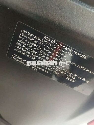 Vario 125 12/2025 xe chín chủ Đỏ 768 km