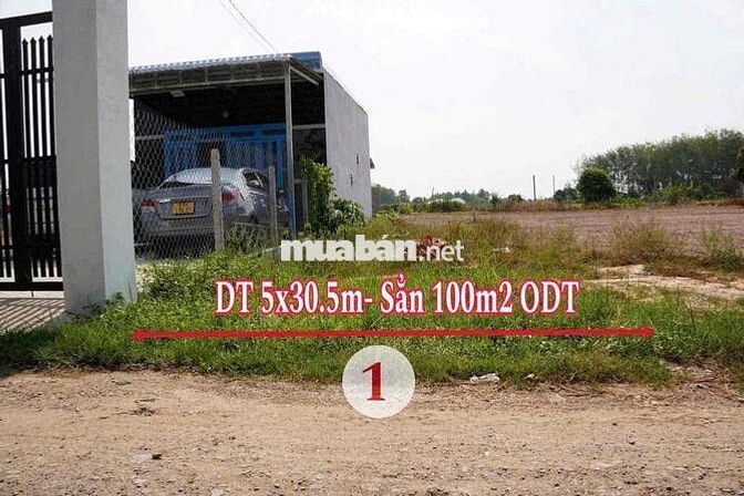 phường An Tịnh- Trảng Bàng dt 150m2 sẵn 100m2 thổ cư  kdc đông kín mit