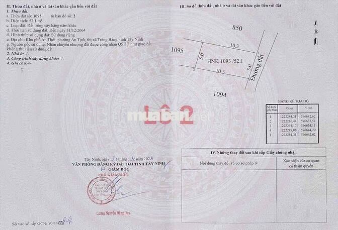 phường An Tịnh- Trảng Bàng dt 150m2 sẵn 100m2 thổ cư  kdc đông kín mit
