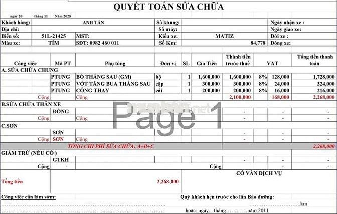 Daewoo Matiz Groove 2011 Hồng Tím