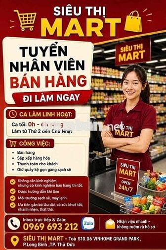 Tuyển Nhân Viên Bán Hàng Đi Làm Ngay
