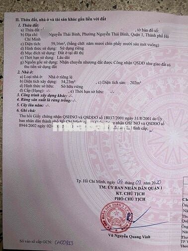 GIẢM SÂU - CẦN BÁN NHÀ HXH NGUYỄN THÁI BÌNH, Q1. GIÁ 6TỶ830 CÒN RA LỘC