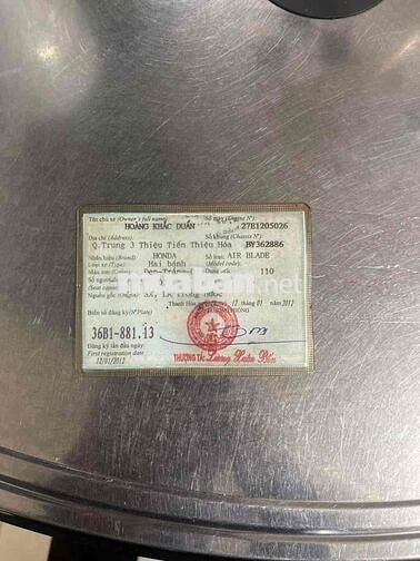 AB Fi 2012 BS 36 CÓ HỖ TRỢ GÓP OĐ CÓ GL ĐỖI XE