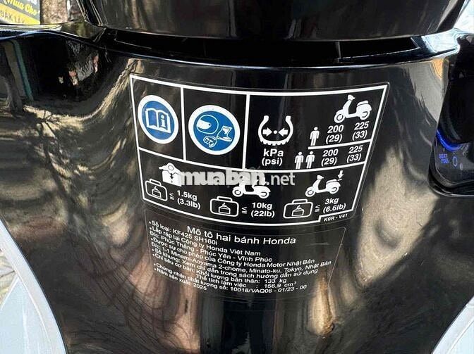 Honda SH Nam 2025 160cc ABS Trắng 6000 km