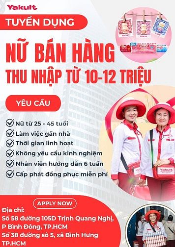 Tuyển dụng nữa bán hàng khu vực Q8- Bình Chánh