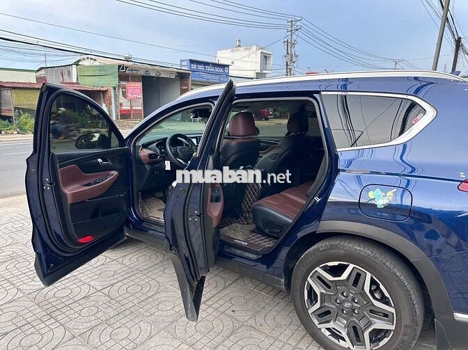 Hyundai Santa Fe 2022 Premium 2.2D xanh Cavansite