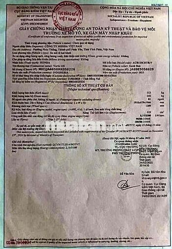 Vario 125/2025 ĐKLĐ 2026, lướt 99%, 9 chủ cavet