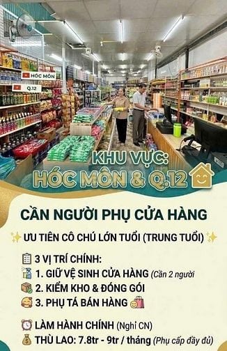 Kho Hàng Thiếu Nhân Viên. Khu vực Quận 12 và Lân Cận. Tuyển Dụng Hè 