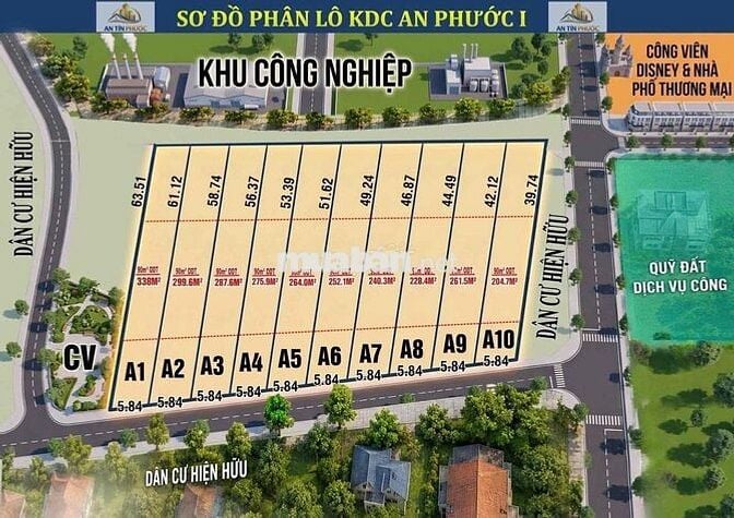 🔥 CHỈ CÒN 10 LÔ ĐẸP NHẤT DỰ ÁN NGAY TẠI KDC AN PHƯỚC I VÀ KCN CHƠN THÀ