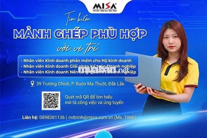 [MISA BMT] NHÂN VIÊN KINH DOANH PHẦN MỀM