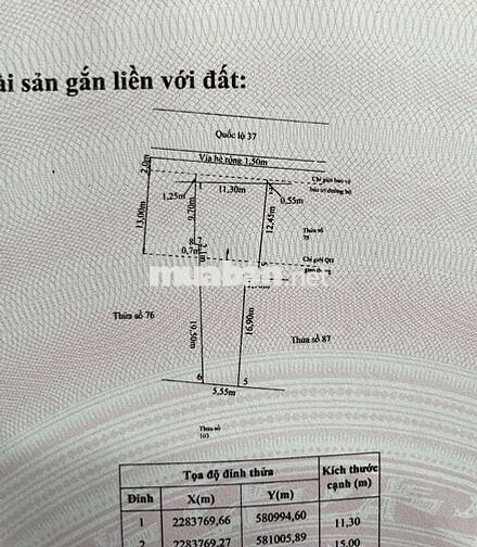 Chính chủ bán đất kèm nhà ở và ao sau nhà có tổng diện tích gần 500m2