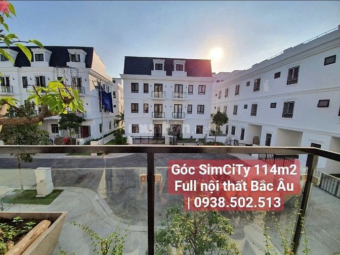 💎(16tr) Nhà 3 tầng SimCity Full nội thất Bắc Âu | 114m2 căn góc
