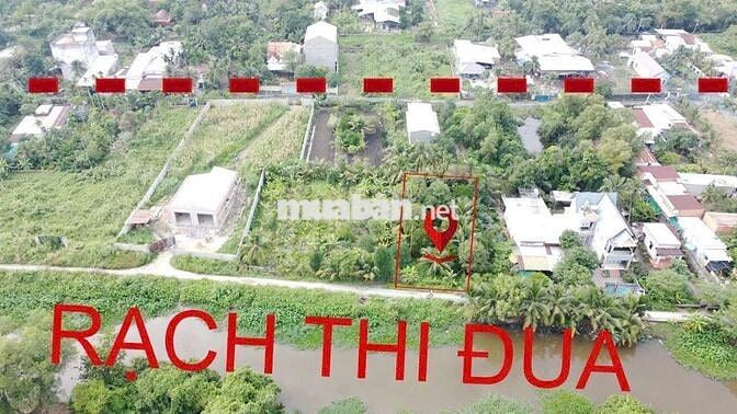 Ngộp 456m👉300đất ở mặt tiền sông mát mẻ vườn sẳn măng cụt,sầu riêng 