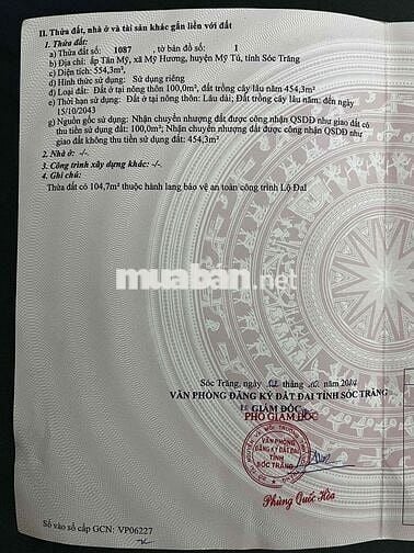 Bán đất Mỹ Hương, Cầu Rau Cần đường A1, Mỹ Tú