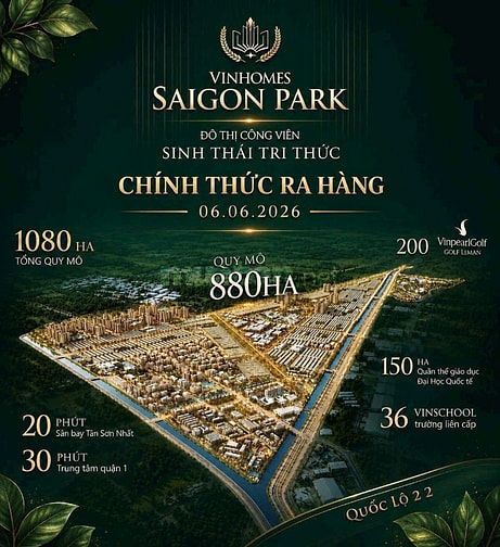 Bán nhà dự án vinhomes Saigon Park. Hóc Môn tphcm 