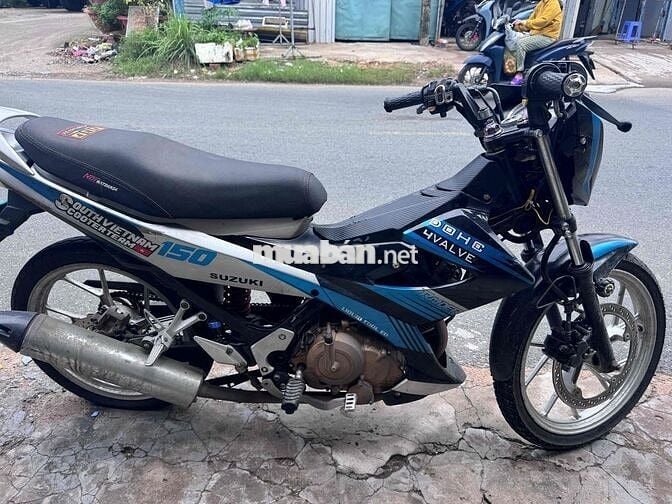 Suzuki Raider Đen Xanh Bạc