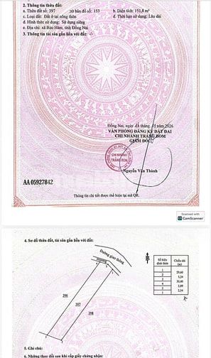 Bán đất đường xe hơi Sông Thao, Bàu Hàm, Bàu Hàm, Trảng Bom, Đồng Nai