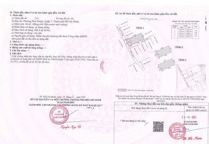 Bán nhà hẻm Gò Ô Môi quận 7 dt: 4x10m 2 lầu, st. Giá 4,39 tỷ