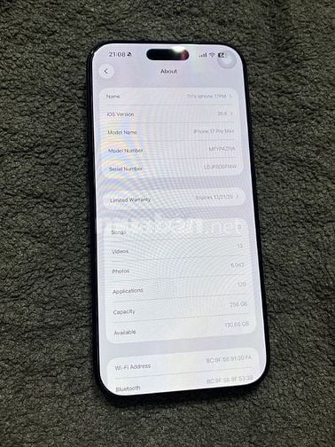 📱 IPHONE 17 PROMAX XANH 256GB