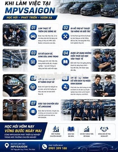 Học việc xe ô tô cơ lương thưởng thăng tiến