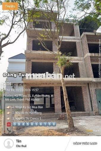 BÁN NHÀ THÔN 160M2 TẠI KHU ĐÔ THỊ HÀ PHONG 