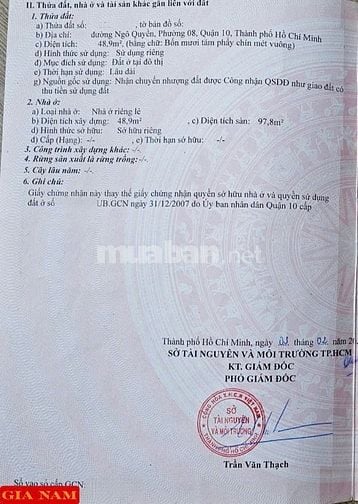 BÁN NHÀ GÓC 2 MẶT TIỀN : 176 NGÔ QUYỀN + VĨNH VIỄN - P. 8 - Q. 10 -HCM