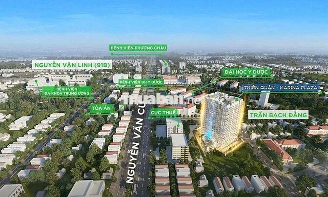 Căn Hộ 2 Phòng Ngủ Thiên Quân Marina Plaza Cần Thơ.
