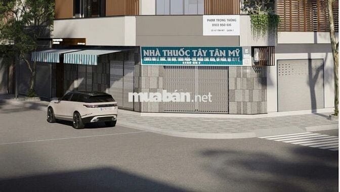 Cho thuê mặt bằng góc 2 mặt tiền ngã tư đường Tân Mỹ - đường số 1