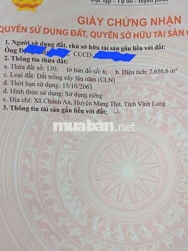 Bán Đất Huyện Chánh An Tỉnh Vĩnh Long