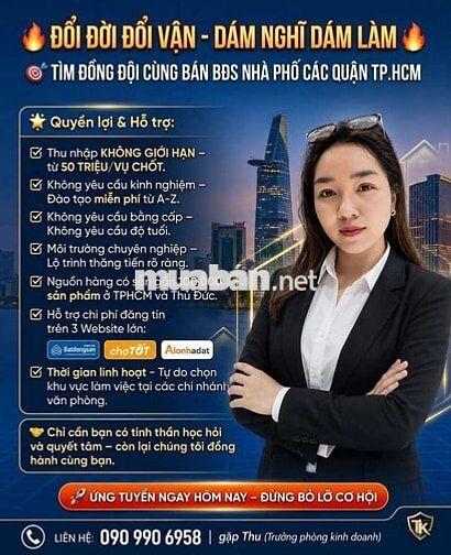 Tuyển dụng CTV, Nhân viên Kinh doanh nhà phố