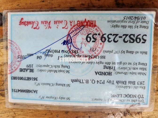 Honda Blade 2015 3 bánh Trắng