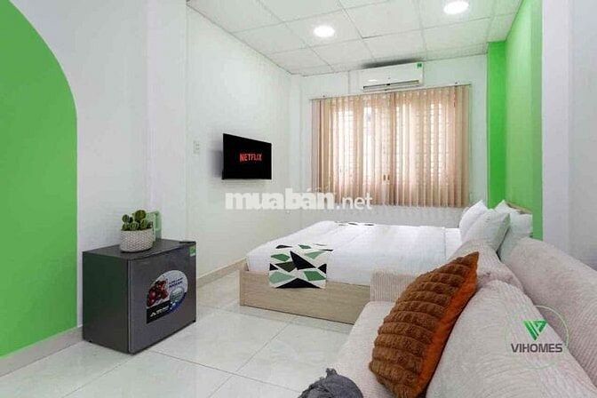 cho thuê căn hộ studio cửa sổ lớn hướng đón gió full NT ngay trung tâm