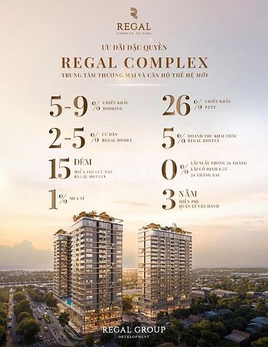 SIÊU HOT Vốn Ban Đầu Chỉ 400tr sở hữu căn 1PN Cao Cấp Regal Complex